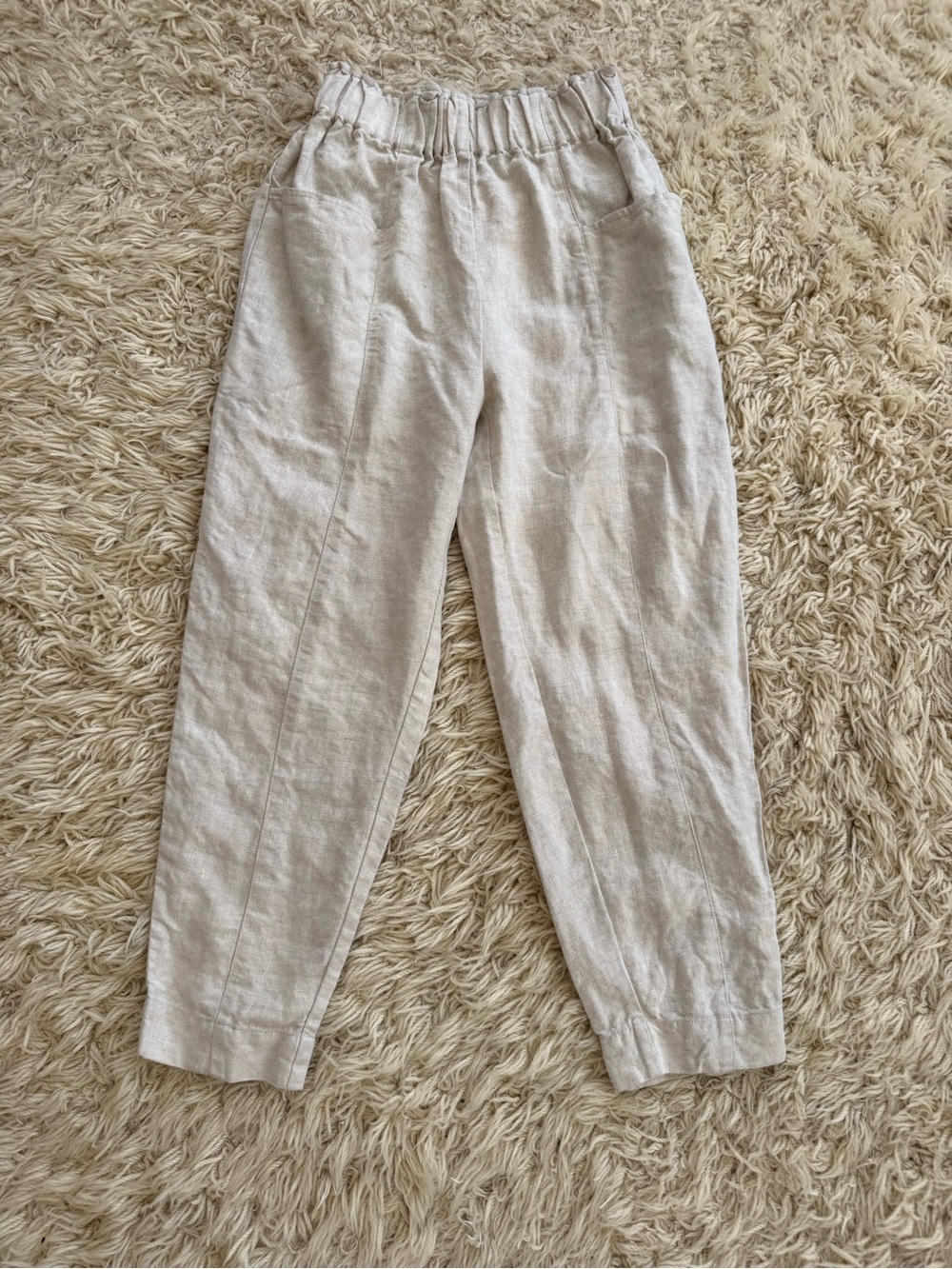 Ozma heavy laundered linen utility pant
